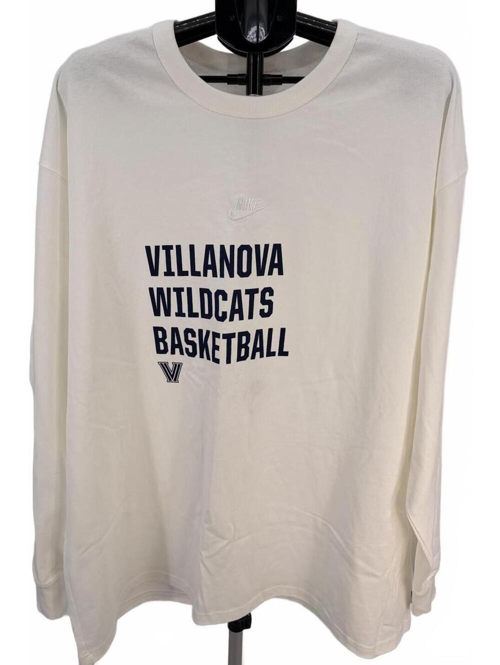 Nike Villanova Wildcats Basketball Tee XXL White Loose Fit